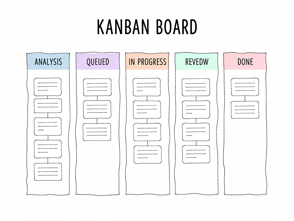 A Kanban board